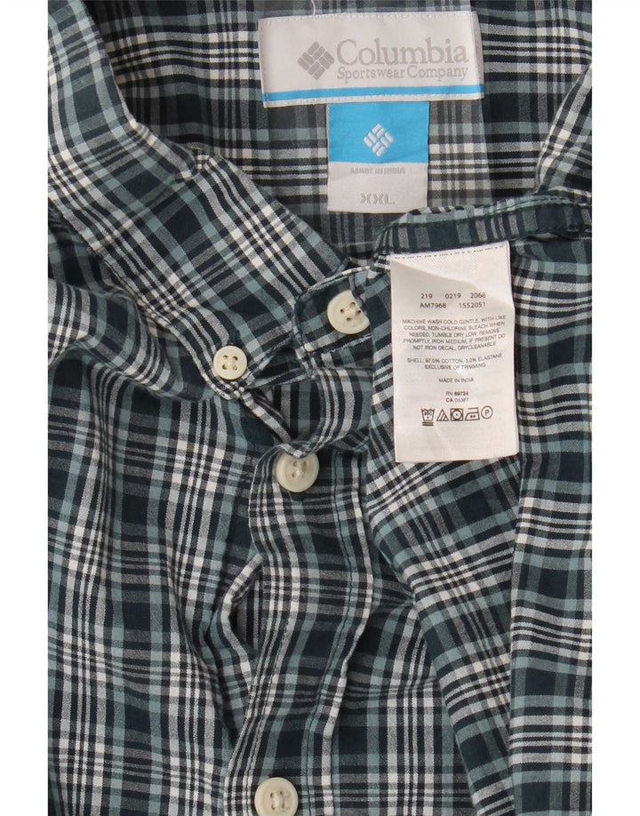 Cămașă Columbia pentru bărbați 2XL, bumbac verde check