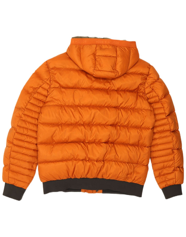 Jachetă căptușită cu glugă pentru bărbați Scotch & Soda UK 42 XL Poliamidă portocalie