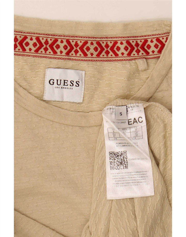 T-shirt pentru bărbați Guess Top mic Bej Bumbac