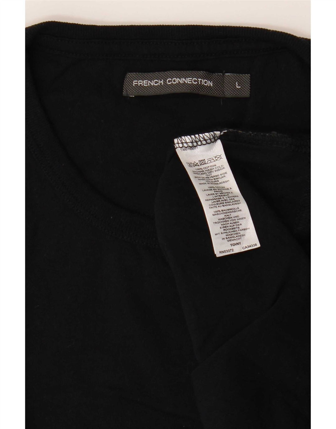 Tricou pentru bărbați French Connection Top mare din bumbac negru