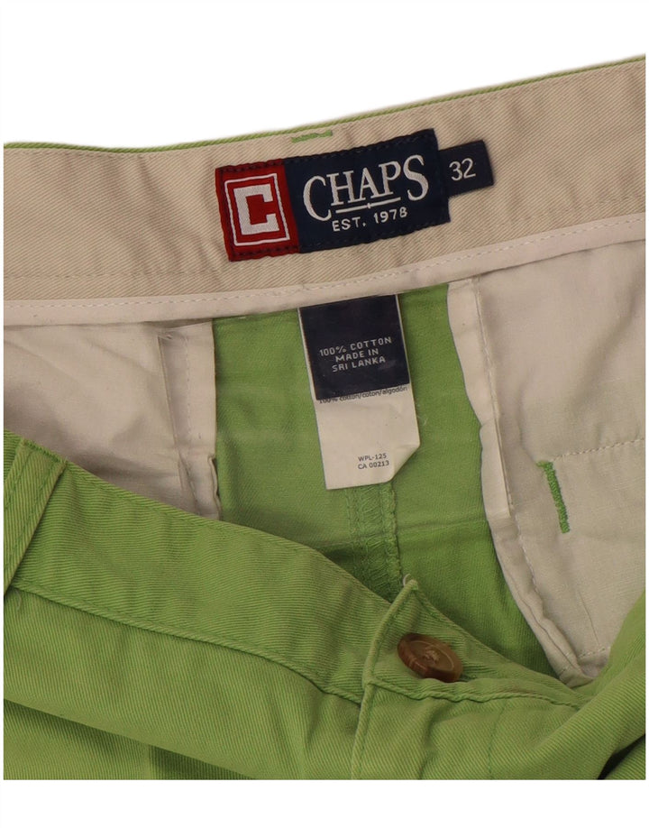 Pantaloni scurți chino pentru bărbați CHAPS W32 bumbac verde mediu