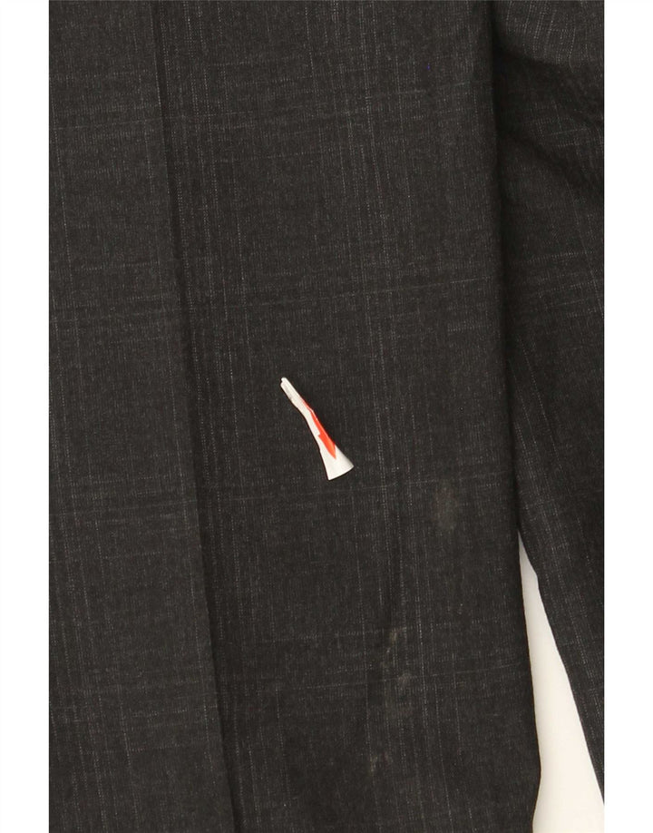 Pantaloni de costum pentru bărbați Marks & Spencer Super Slim Fit L32 L33 Gri Check
