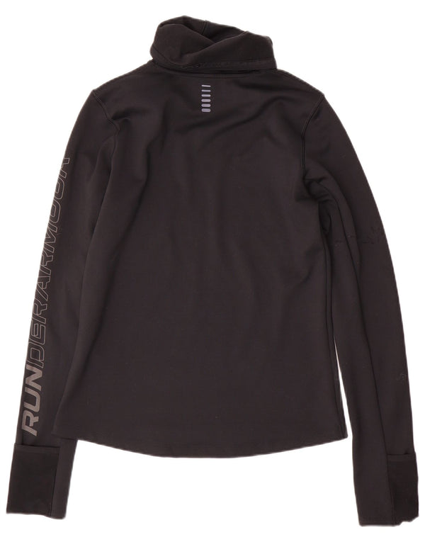 Under Armour pentru femei Cold Gear Graphic Top cu mânecă lungă UK 10 Small Black