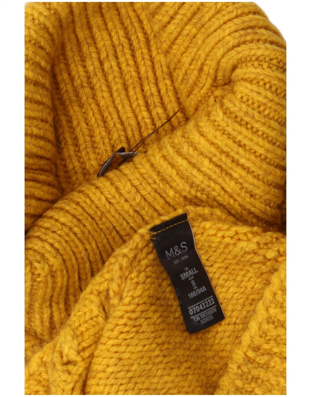 MARKS & SPENCER Pulover crop cu gât rulat pentru femei UK 10 Small Yellow
