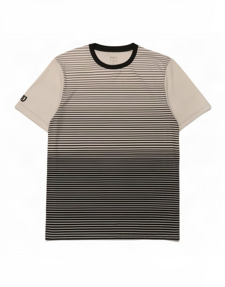 Tricou pentru bărbați Wilson Top mare poliester cu dungi albe