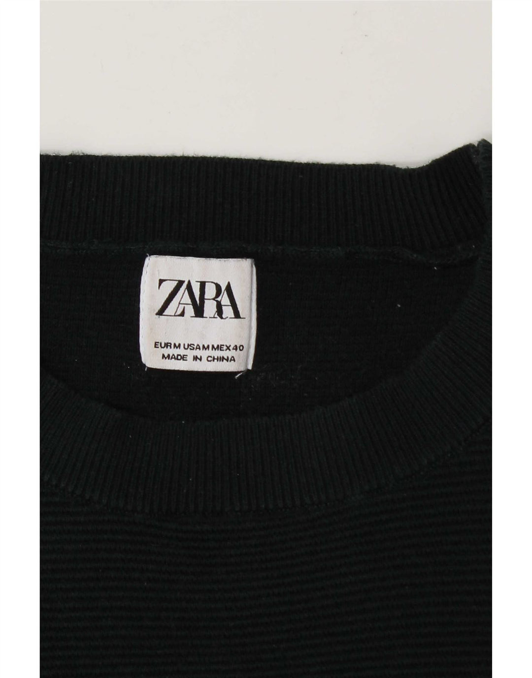 Pulover pentru bărbați Zara, cu decolteu, verde mediu