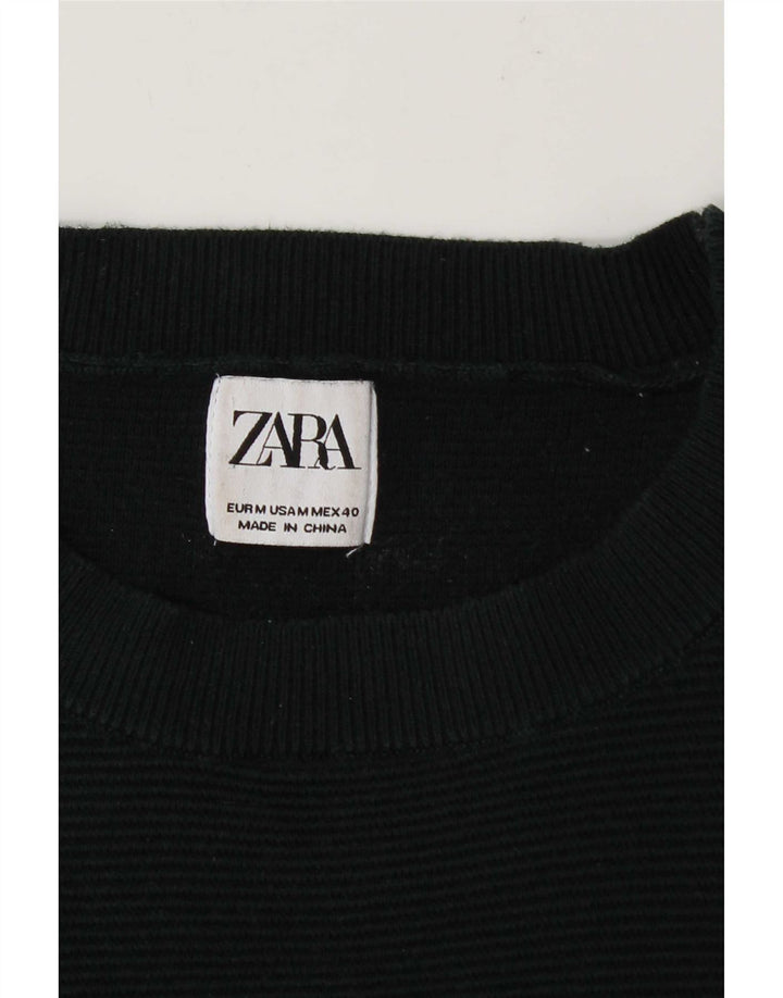 Pulover pentru bărbați Zara, cu decolteu, verde mediu