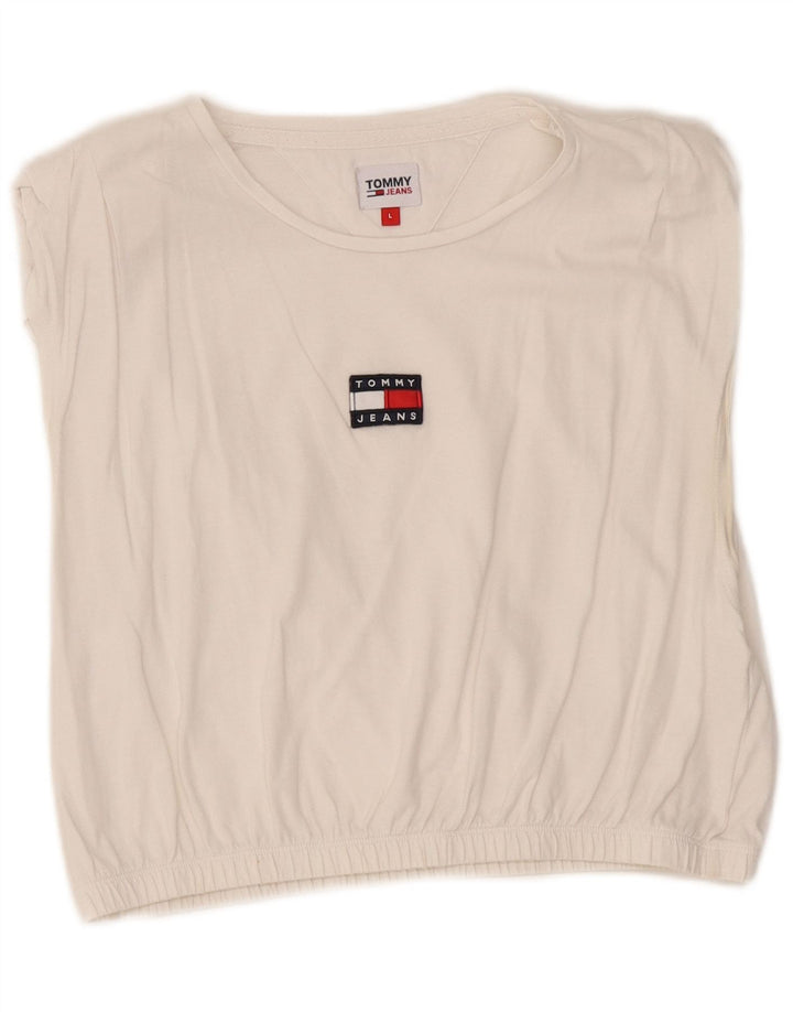 Top cu vestă crop pentru femei Tommy Hilfiger UK 14 Large White