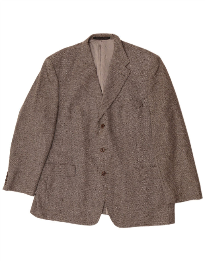 Jachetă pentru bărbați Marks & Spencer, cu 3 nasturi, UK 46 XL Lână gri