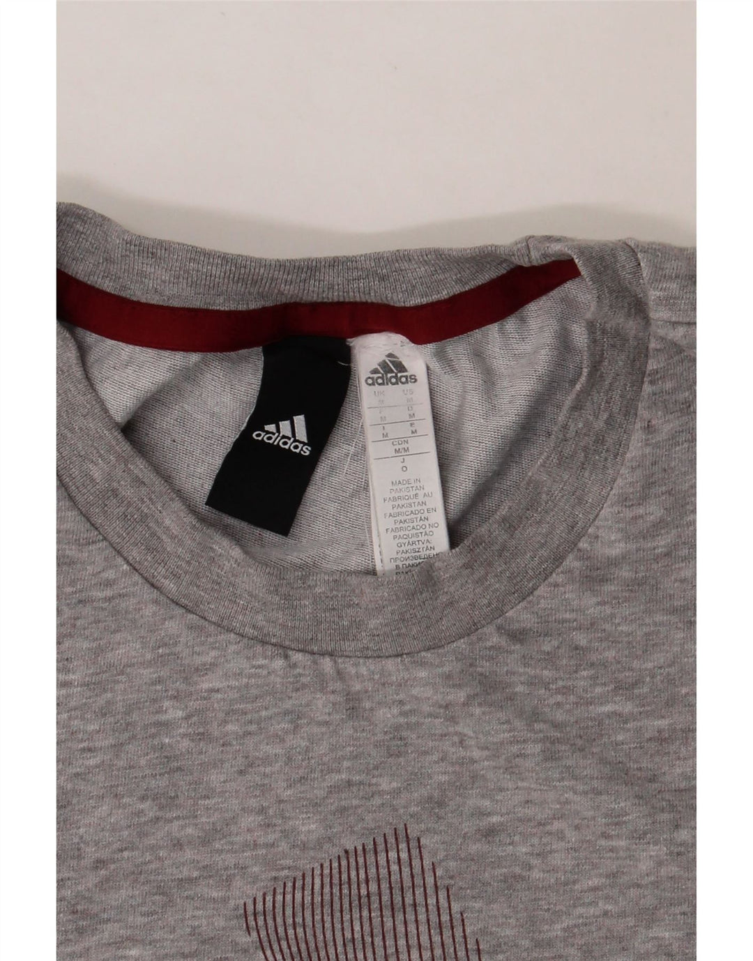 ADIDAS Mens Graphic T-Shirt Top Medium Grey Cotton Vintage Adidas and Second-Hand Adidas from Messina Hembry 