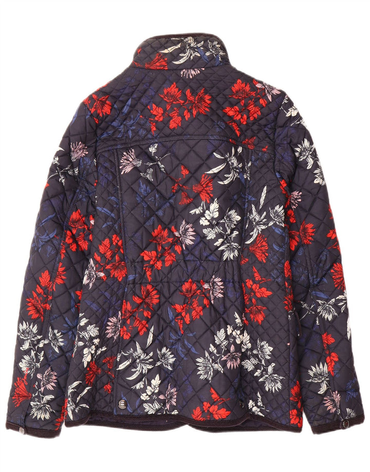 Jachetă matlasată Joules pentru femei UK 8 Small Bluemarin Floral Poliamidă