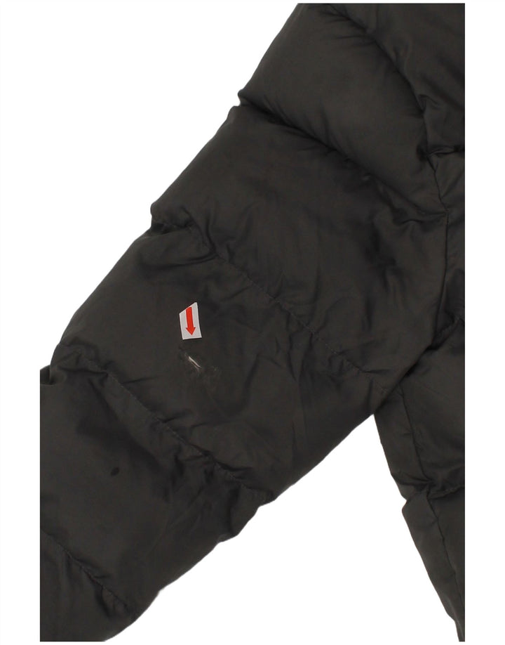 ADIDAS Boys Padded Jacket 6-7 Years Grey Polyester