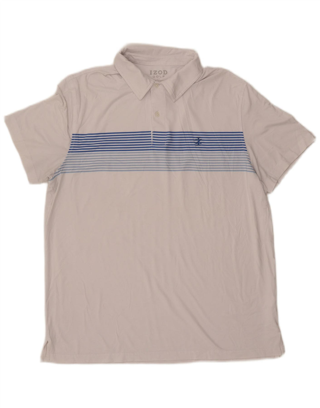 Tricou polo IZOD pentru bărbați, poliester cu dungi albe