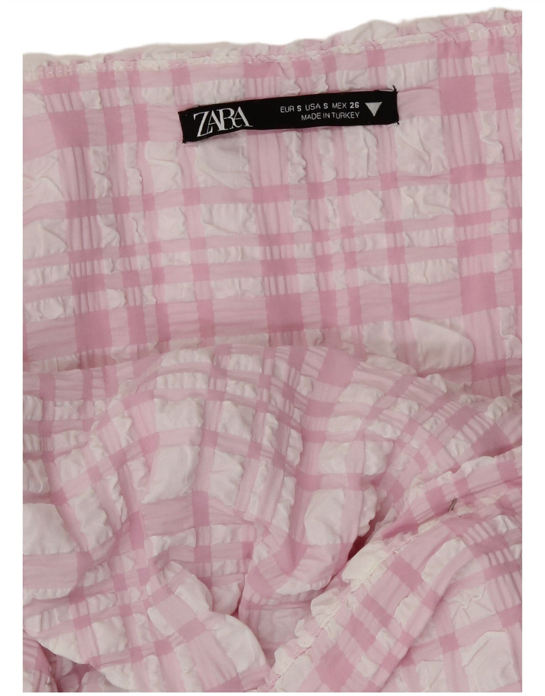 Rochie de soare cu decupaj pentru femei Zara UK 8 mic, roz, carouri