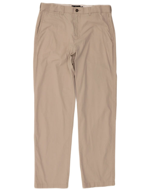Pantaloni chino drepți pentru bărbați Marks & Spencer L34 L33 bumbac bej