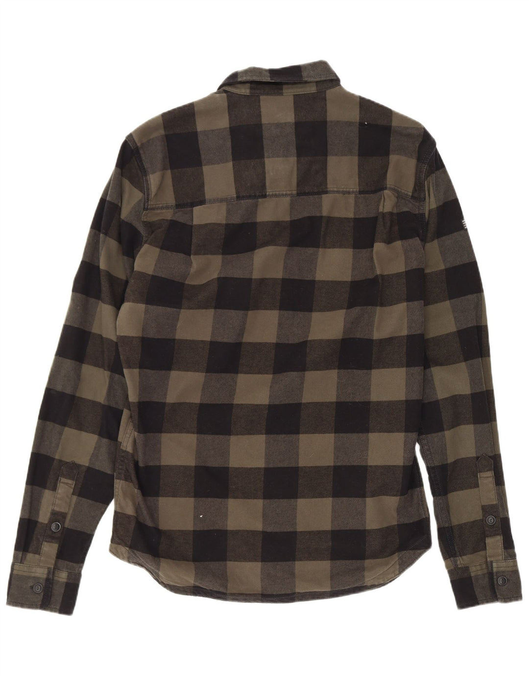 Cămașă de flanel Lumberjack Superdry pentru bărbați, bumbac vichy kaki mediu