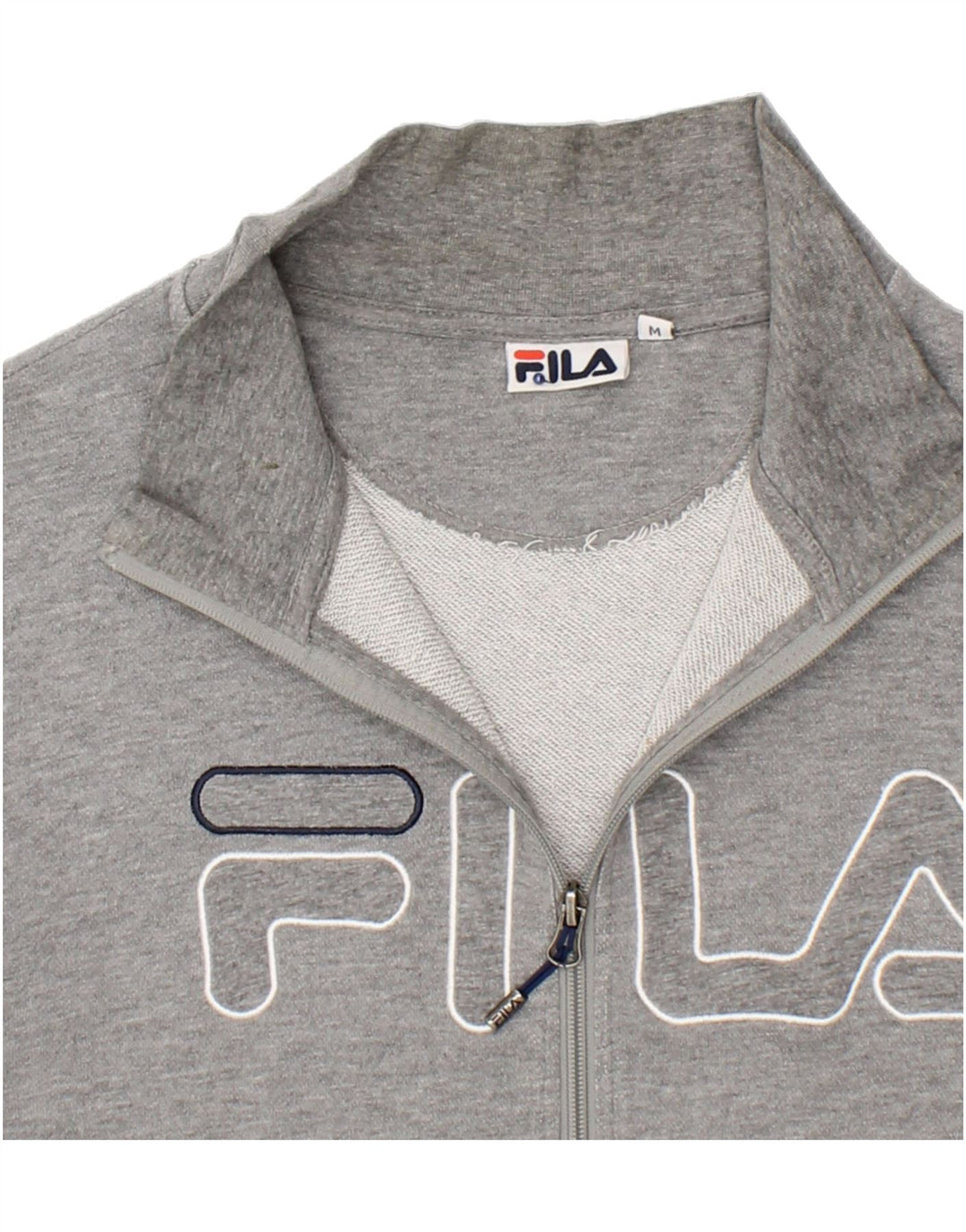 FILA Mens Graphic Tracksuit Top Jacket Medium Grey Cotton Vintage Fila and Second-Hand Fila from Messina Hembry 