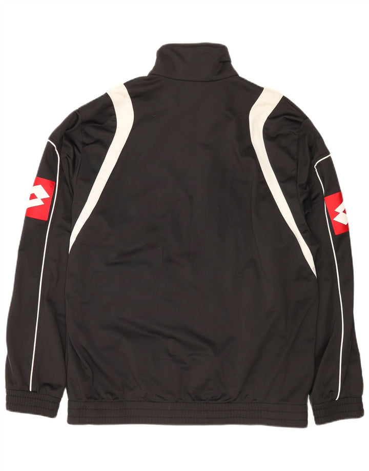 Jachetă de trening grafică pentru bărbați Lotto, XL, poliester color bloc negru