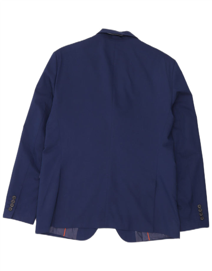 Blazer pentru bărbați Zara cu 2 nasturi EU 54 XL Viscoză albastră