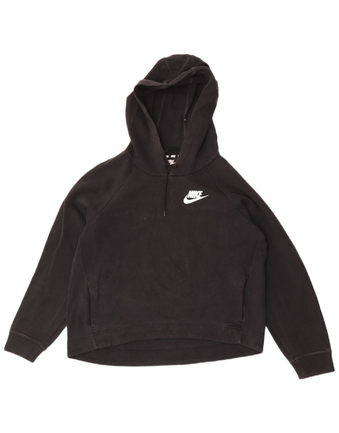 Pulover Nike cu capota cu grafic pentru femei UK 14 Medium Black
