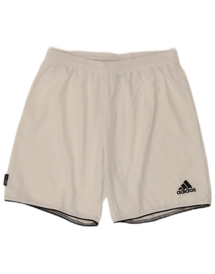 Pantaloni scurți sport Climalite ADIDAS pentru bărbați, poliester alb mediu
