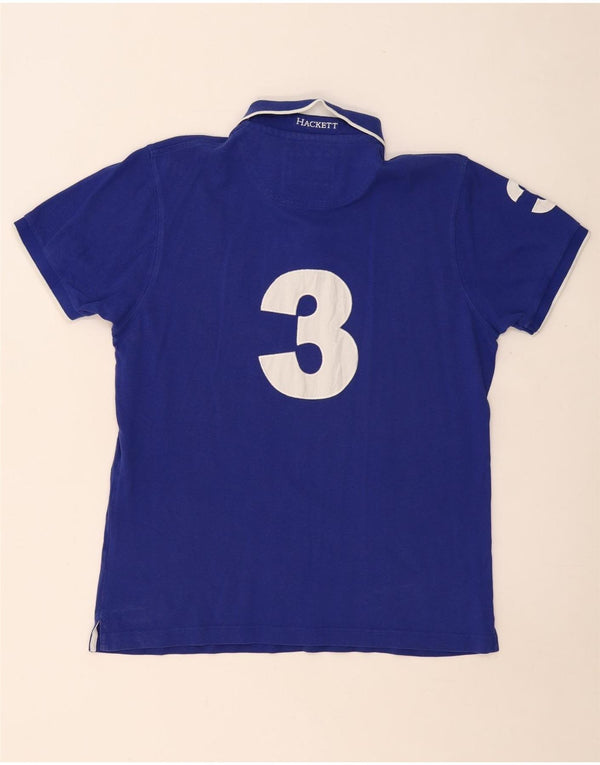 HACKETT Tricou polo cu grafică croit pentru bărbați, XL, bumbac, albastru