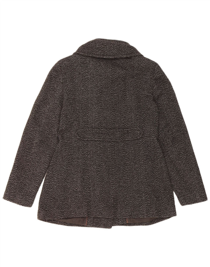 Max & Co. Palton pentru femei UK 8 Small Black Herringbone Wool