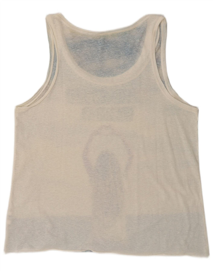 Vestă grafică Benetton pentru femei UK 16, mare, albastru, poliester color bloc