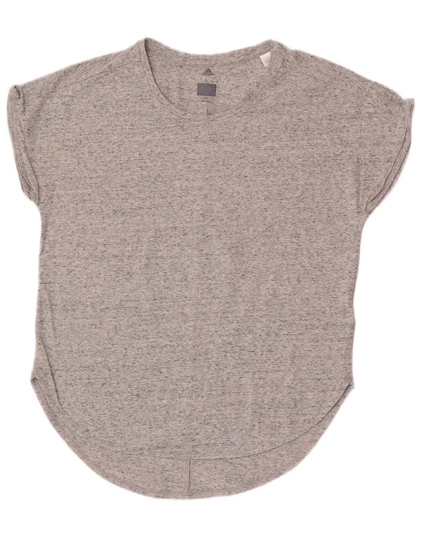Tricou Adidas Climalite pentru femei, Marea Britanie 16/18, bumbac mare, cu pete gri
