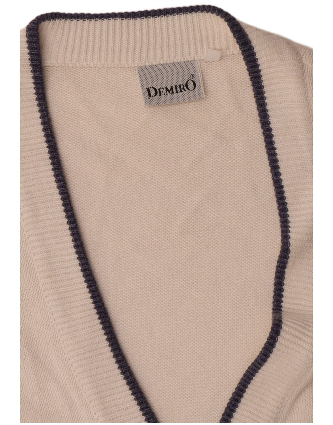 Pulover cardigan pentru bărbați Demiro IT 50 bumbac cu dungi albe medii