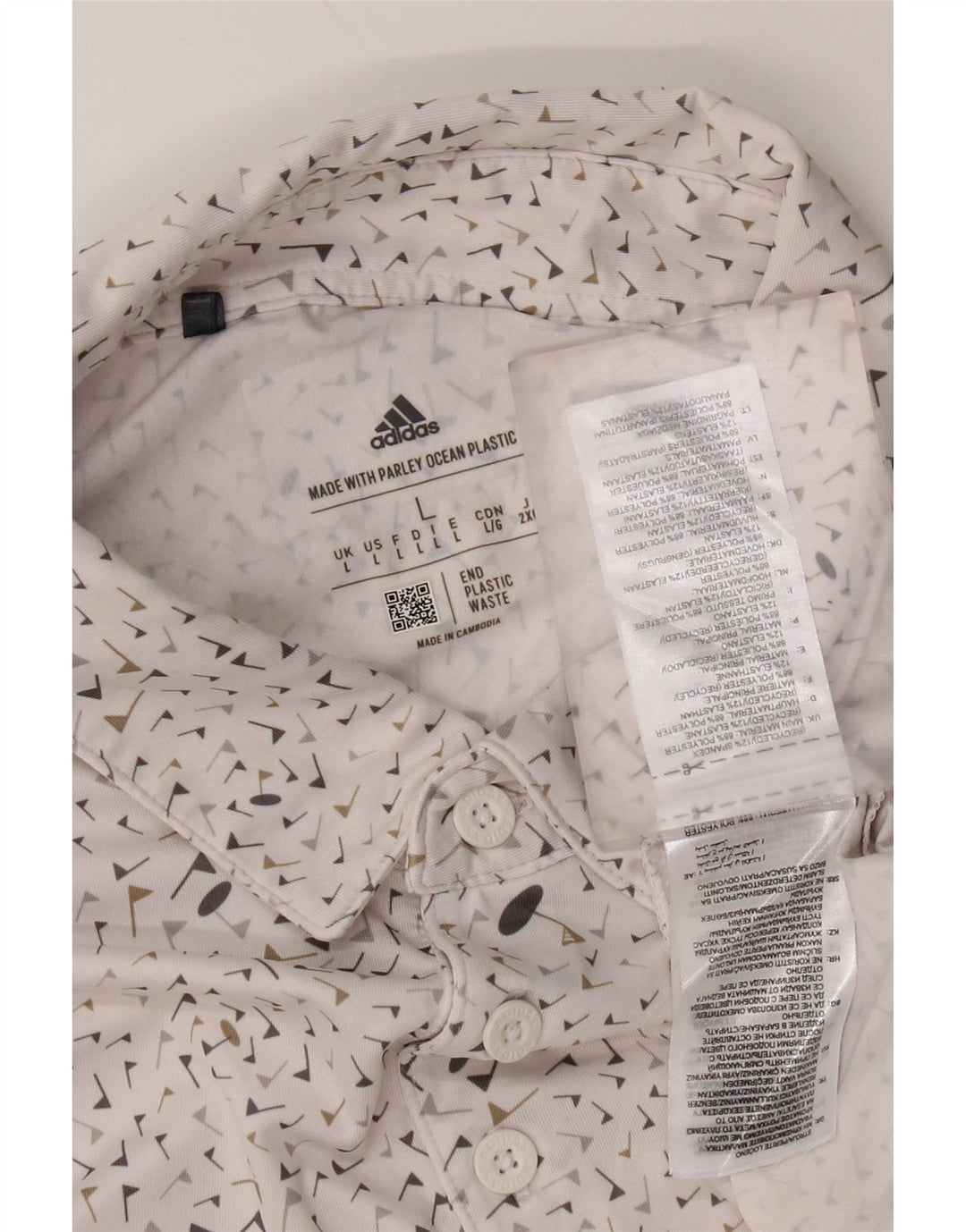 Tricou polo Adidas pentru bărbați, mare, poliester cu pete albe