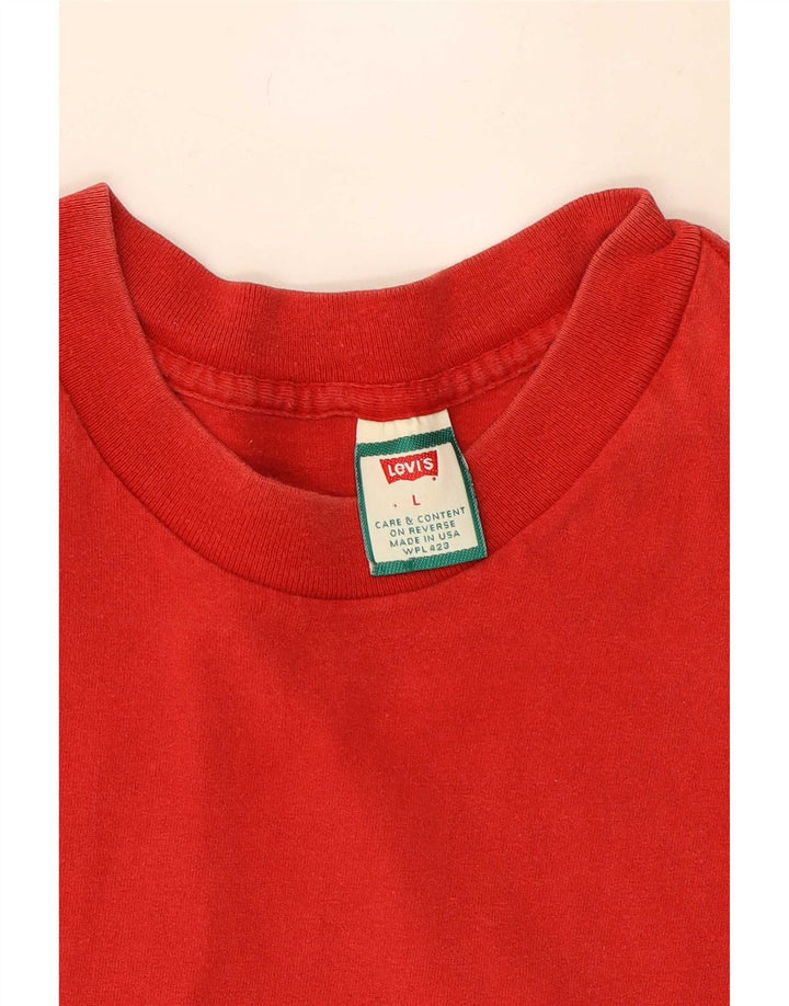 Tricou grafic Levi's pentru bărbați Top mare, roșu, bumbac