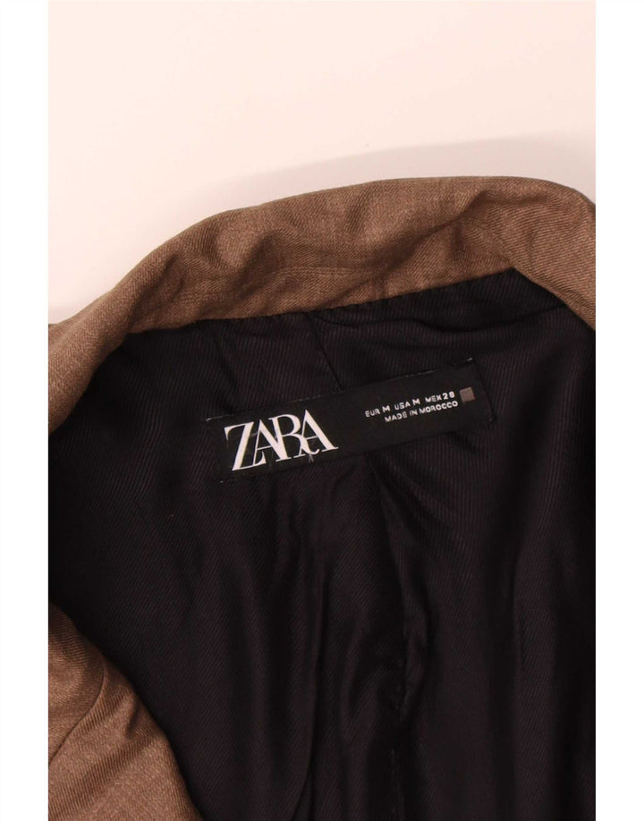 Jachetă blazer supradimensionată pentru femei Zara UK 14 maro mediu