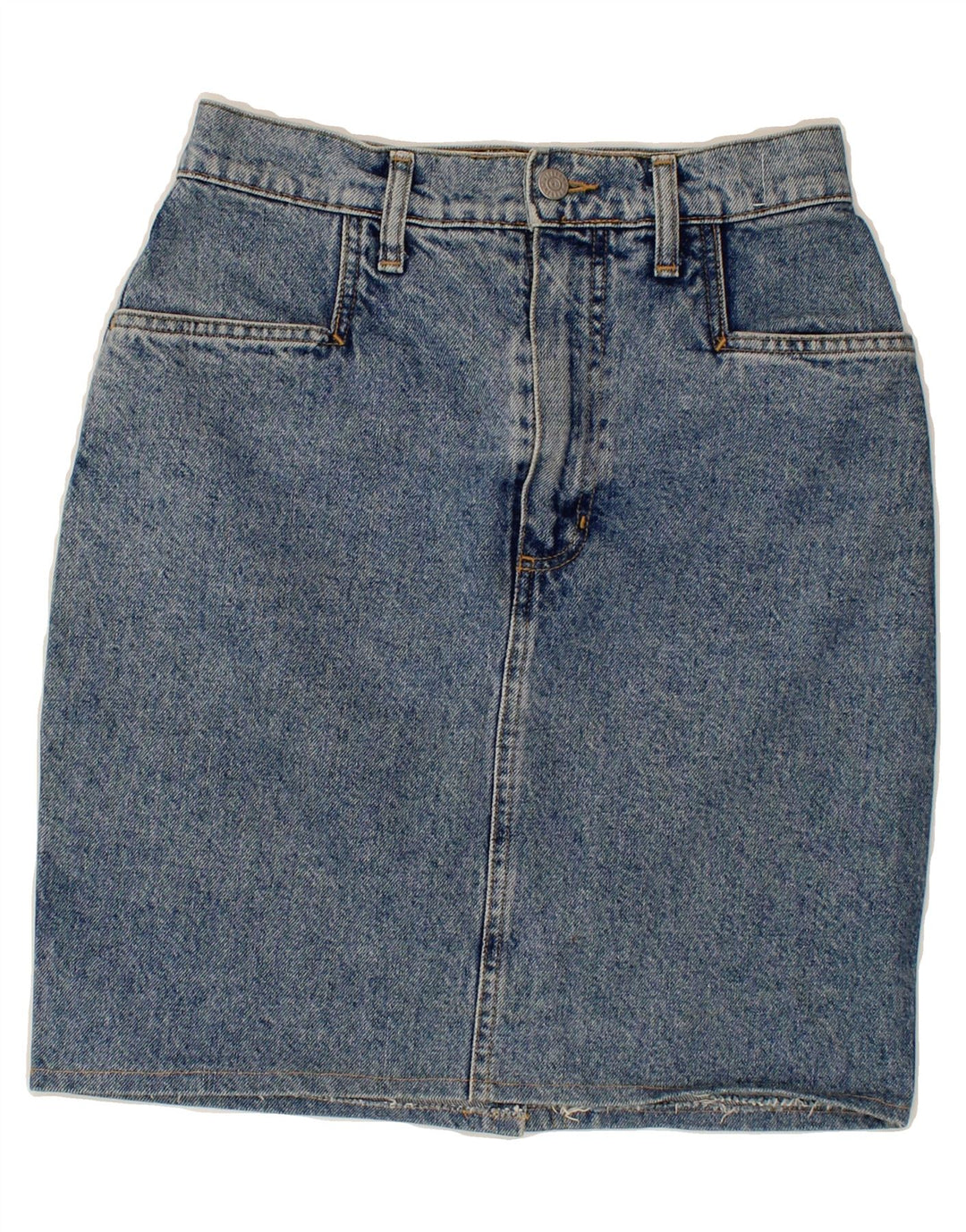 VINTAGE Womens Denim Skirt EU 38 Medium W28  Blue Cotton Vintage Vintage and Second-Hand Vintage from Messina Hembry 