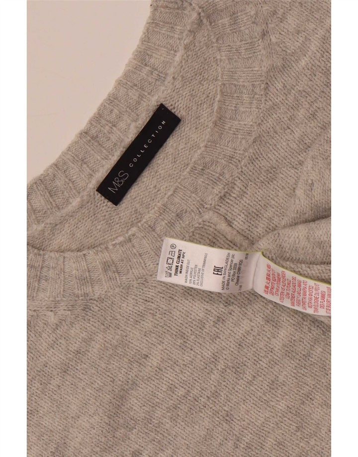 Marks & Spencer Pulover supradimensionat pentru femei cu decolteu rotund, UK 16, mare, gri