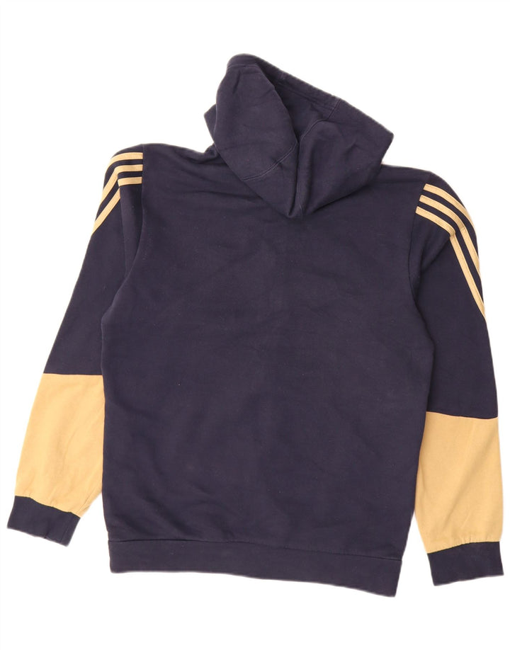 Pulover ADIDAS pentru bărbați, cu fermoar, din bumbac color-block, albastru bleumarin