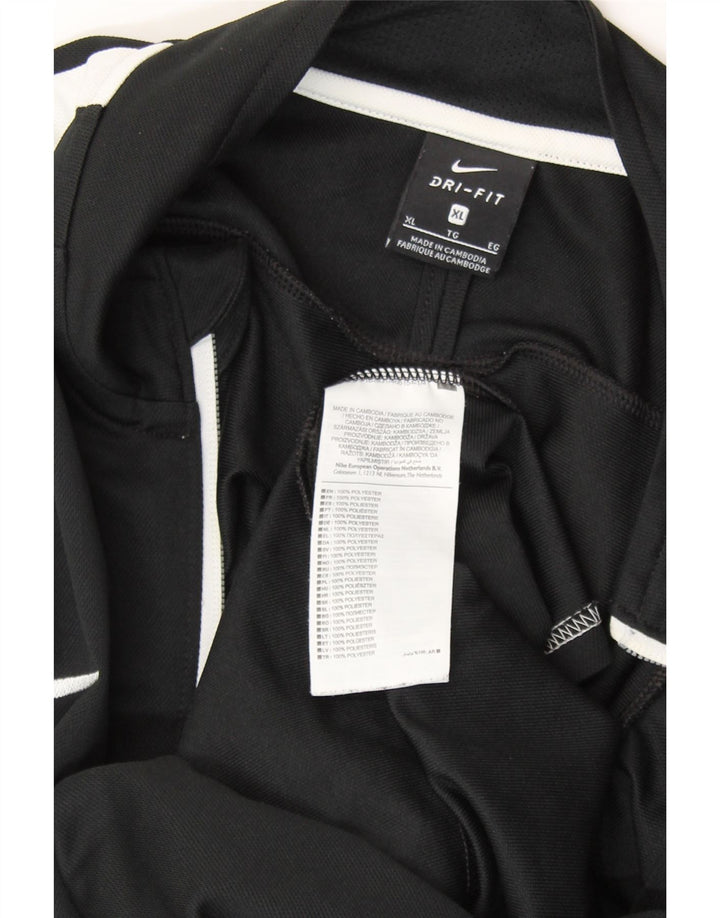 Jachetă de trening NIKE Dri Fit pentru bărbați, XL, poliester color bloc negru