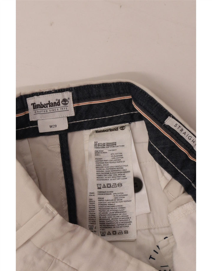 Pantaloni scurți chino pentru bărbați Timberland W29, bumbac alb, mediu