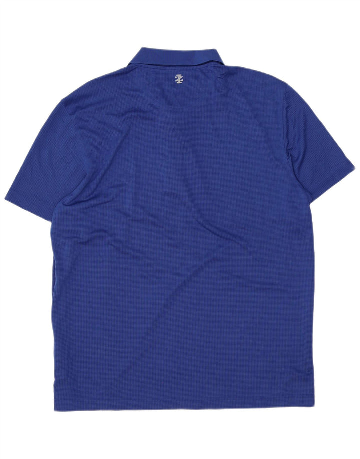 Cămașă polo Izod pentru bărbați, XL, poliester vichy albastru