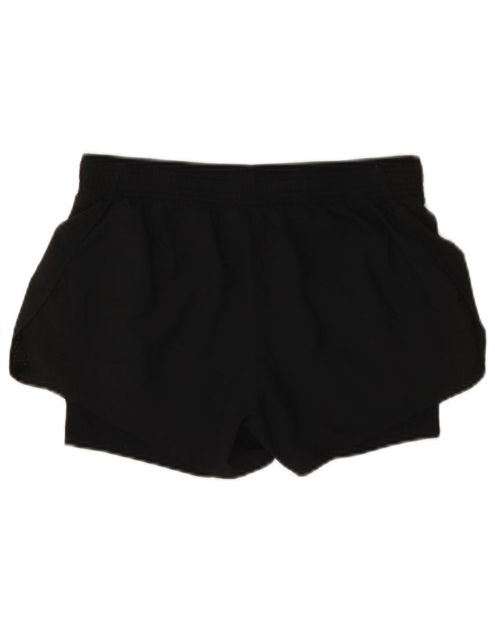 Pantaloni scurti sport NIKE Dri Fit pentru femei UK 10 Poliester negru mic