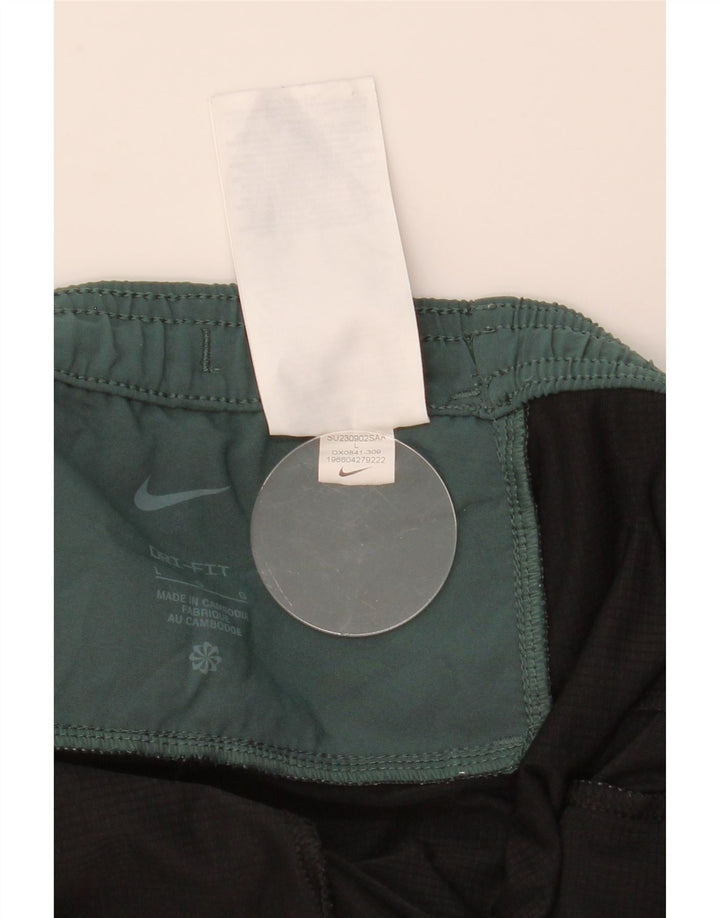 Pantaloni scurți sport Nike Dri Fit pentru bărbați, mari, verzi, din poliester