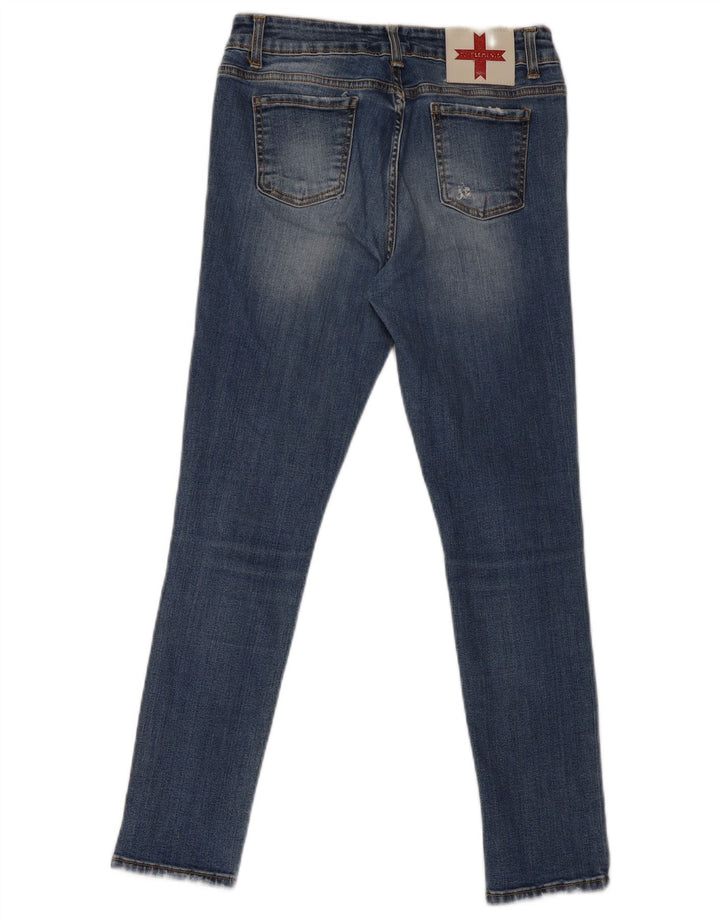 Zu Elements Blugi Super Slim pentru Damă Distressed W30 L28 Bumbac Albastru