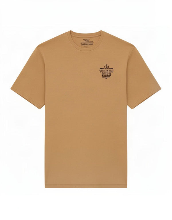 Tricou grafic Volcom Modern Fit Top 2XL bumbac bej