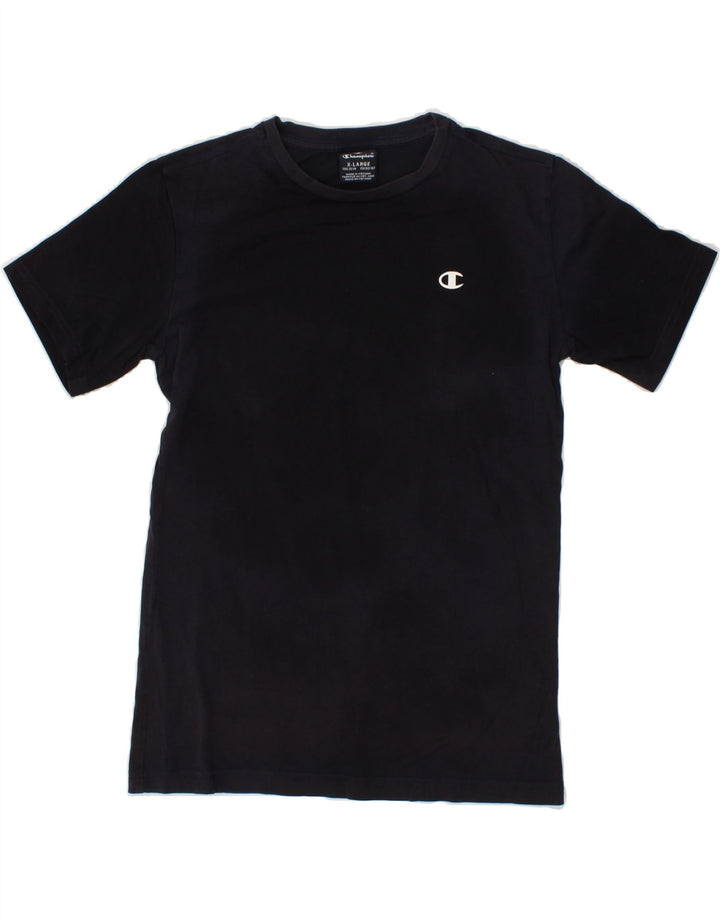 CHAMPION Boys T-Shirt Top 13-14 Years XL Black Vintage Champion and Second-Hand Champion from Messina Hembry 