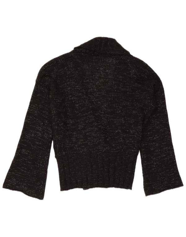 Pulover cardigan pentru femei Sisley UK 14 Medium Black Flecked