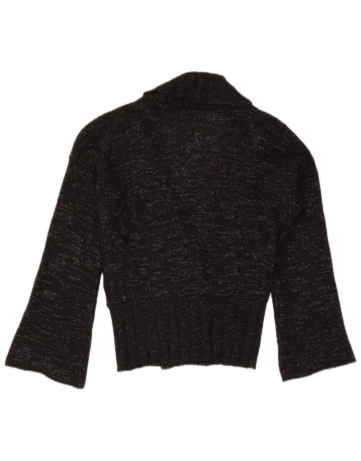 Pulover cardigan pentru femei Sisley UK 14 Medium Black Flecked