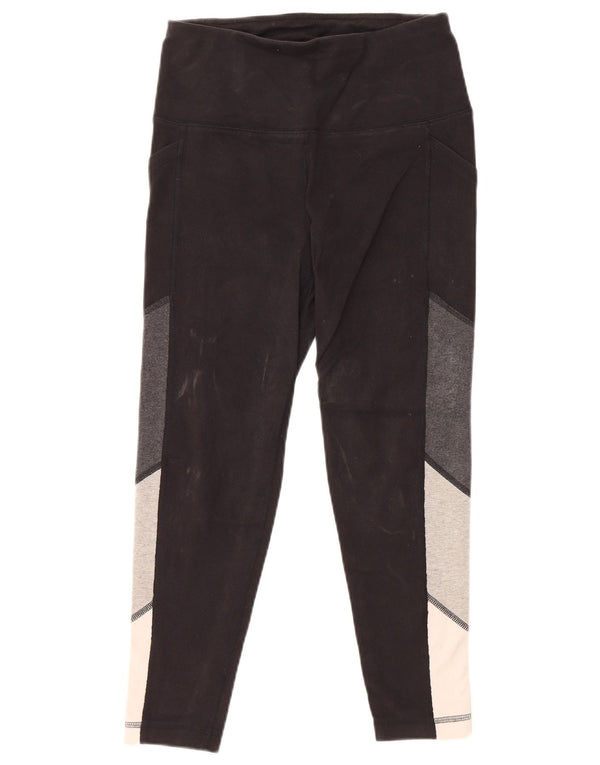 Leggings pentru damă REEBOK UK 10 mic, negru, bumbac color bloc