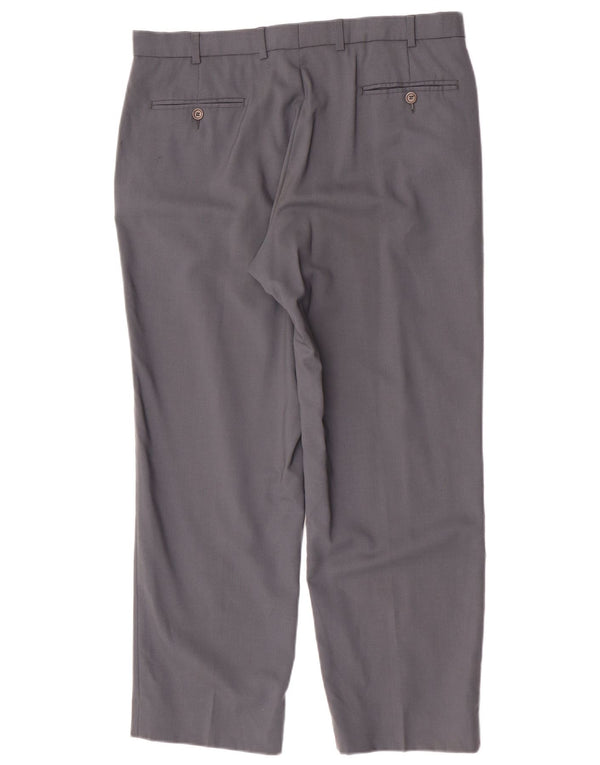 Marks & Spencer Pantaloni drepți pentru bărbați L36 L29 Lână nouă gri