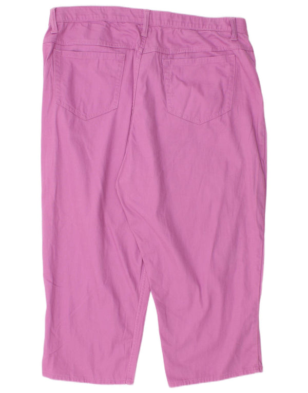 Pantaloni Capri Riders Lee pentru femei US 16 2XL W36 L22 bumbac roz
