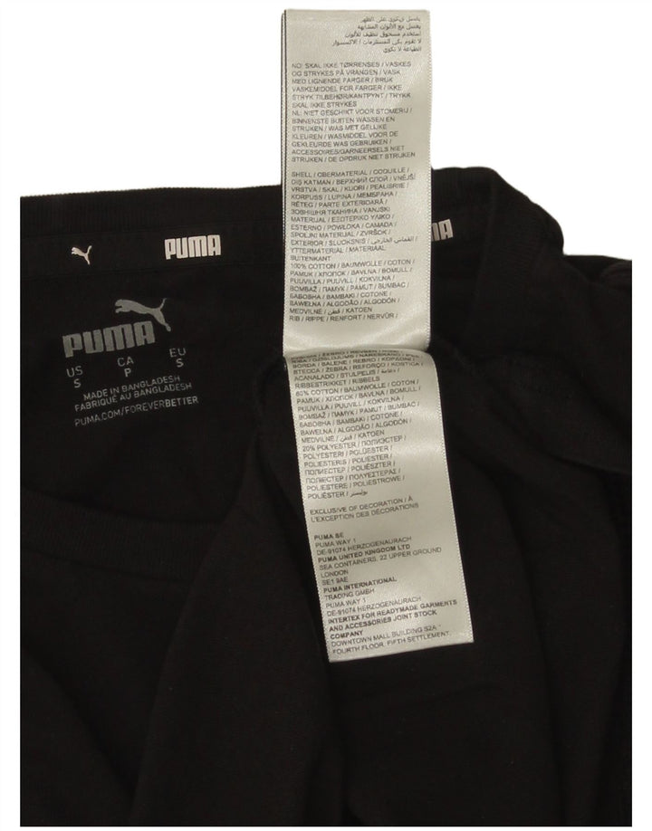 Tricou grafic Puma pentru bărbați Top mic, negru, bumbac